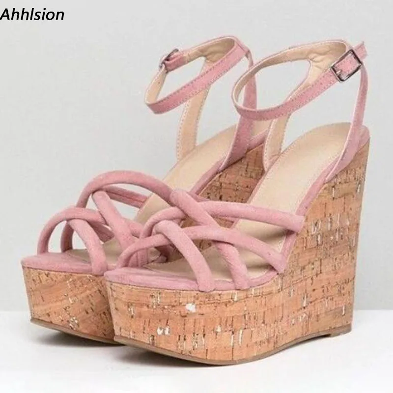 Ahhlsion Женские летние сандалии ручной работы, замшевые удобные туфли на танкетке с открытым носком, красивые розовые, зеленые туфли для вечеринок, женские размеры США 5-20
Ahhlsion Женские летние сандалии ручной работы, замшевые удобные туфли на танкетке с открытым носком, красивые розовые, зеленые туфли для вечеринок, женские размеры США 5-20