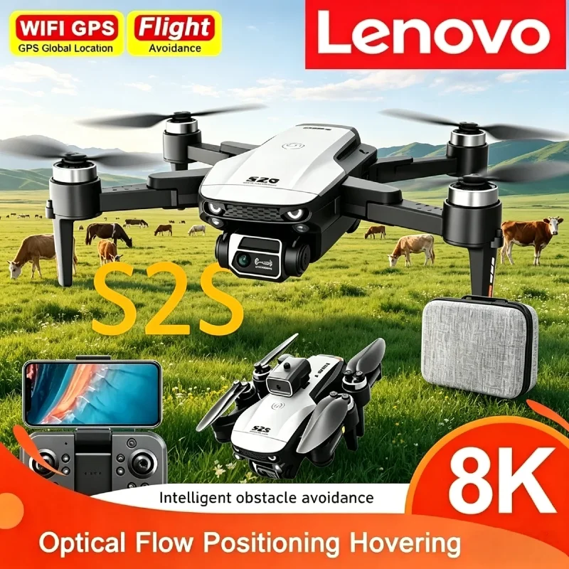 8K GPS Dual-Camera Drone Lenovo S2S Brushless Motor Omnidirectional Obstacle Avoidance Quadcopter Aerial Photography Toy
8K GPS Dual-Camera Drone Lenovo S2S Brushless Motor Omnidirectional Obstacle Avoidance Quadcopter Aerial Photography Toy