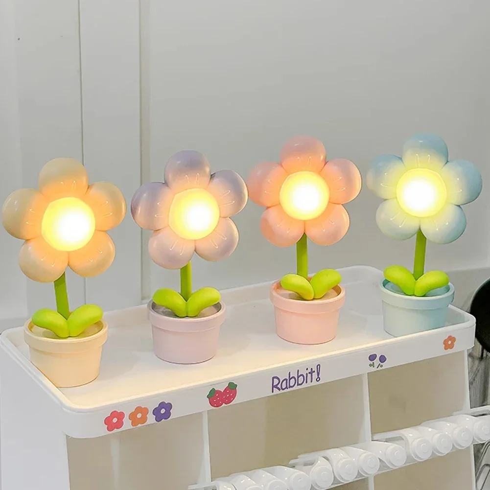LED Flower Night Lights Cute Small Table Lamp Desktop Ornament Bedside Bedroom Ambient Light Children Holiday Gift
LED Flower Night Lights Cute Small Table Lamp Desktop Ornament Bedside Bedroom Ambient Light Children Holiday Gift