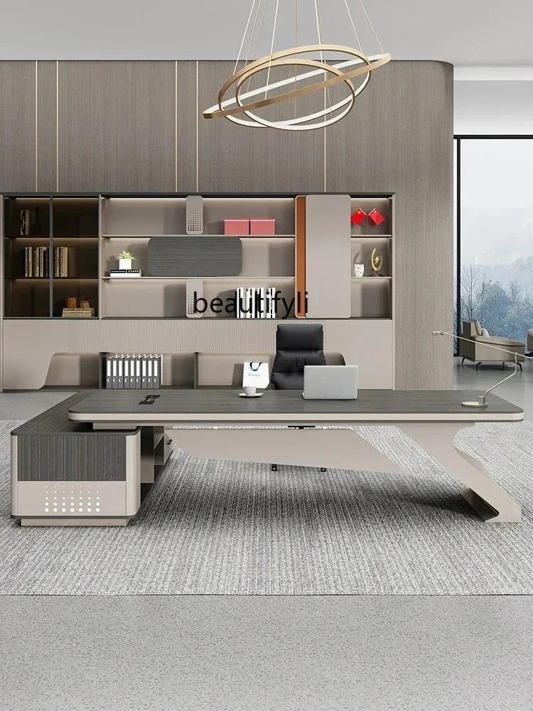 LXLight luxury boss table, simple modern chairperson's table, large desk manager's office tableSSS
LXLight luxury boss table, simple modern chairperson's table, large desk manager's office tableSSS