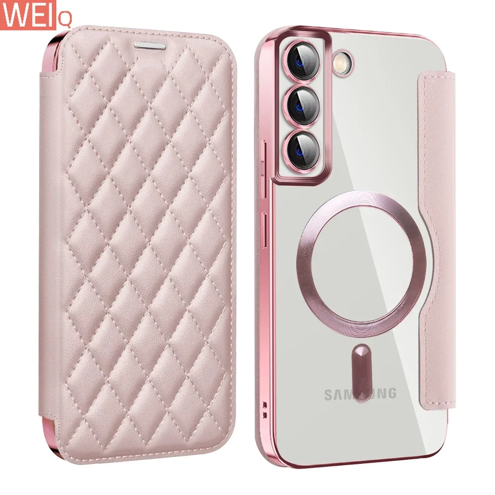 Магнитный прозрачный кожаный чехол для телефона Samsung Galaxy S23 Ultra Plus, бумажник с держателем для карт, противоударный жесткий чехол
Магнитный прозрачный кожаный чехол для телефона Samsung Galaxy S23 Ultra Plus, бумажник с держателем для карт, противоударный жесткий чехол