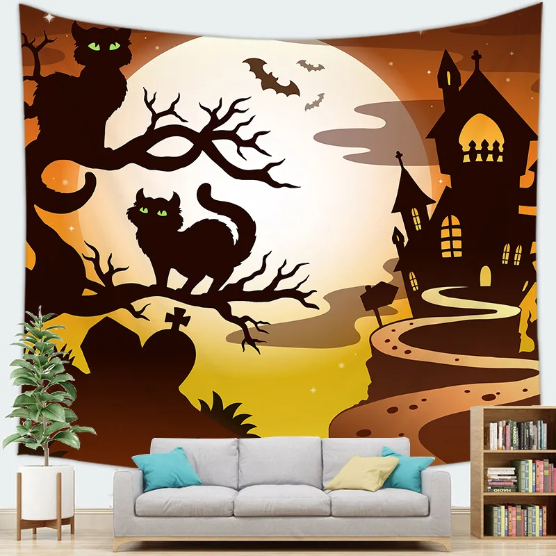 Halloween-themed background series digital-printed polyester tapestries living rooms bedrooms macrame wall hanging room
Halloween-themed background series digital-printed polyester tapestries living rooms bedrooms macrame wall hanging room