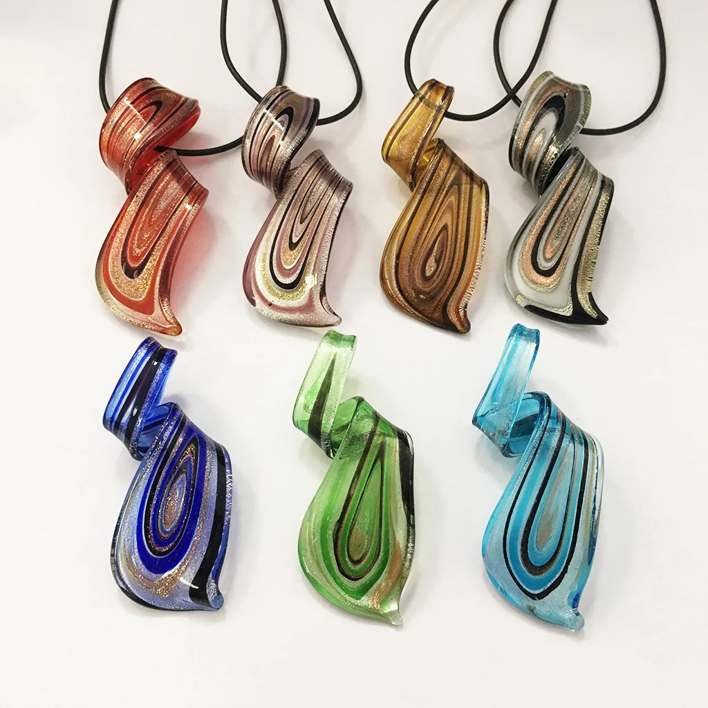 7PCS MIx Colors Twisted Colored Glaze Glass Pendants Necklace Chinese Style Party Loves Gift Whirlwind Pattern Jewelry For Women
7PCS MIx Colors Twisted Colored Glaze Glass Pendants Necklace Chinese Style Party Loves Gift Whirlwind Pattern Jewelry For Women