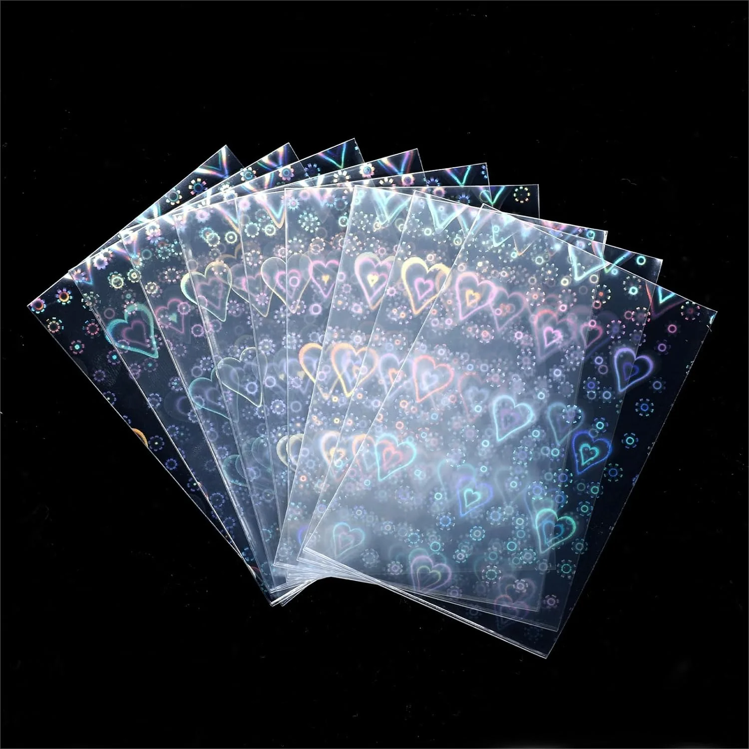 100 Pcs Holographic Photocard Sleeves Heart & Star Pattern Protective Covers for Trading Cards 65x90mm
100 Pcs Holographic Photocard Sleeves Heart & Star Pattern Protective Covers for Trading Cards 65x90mm