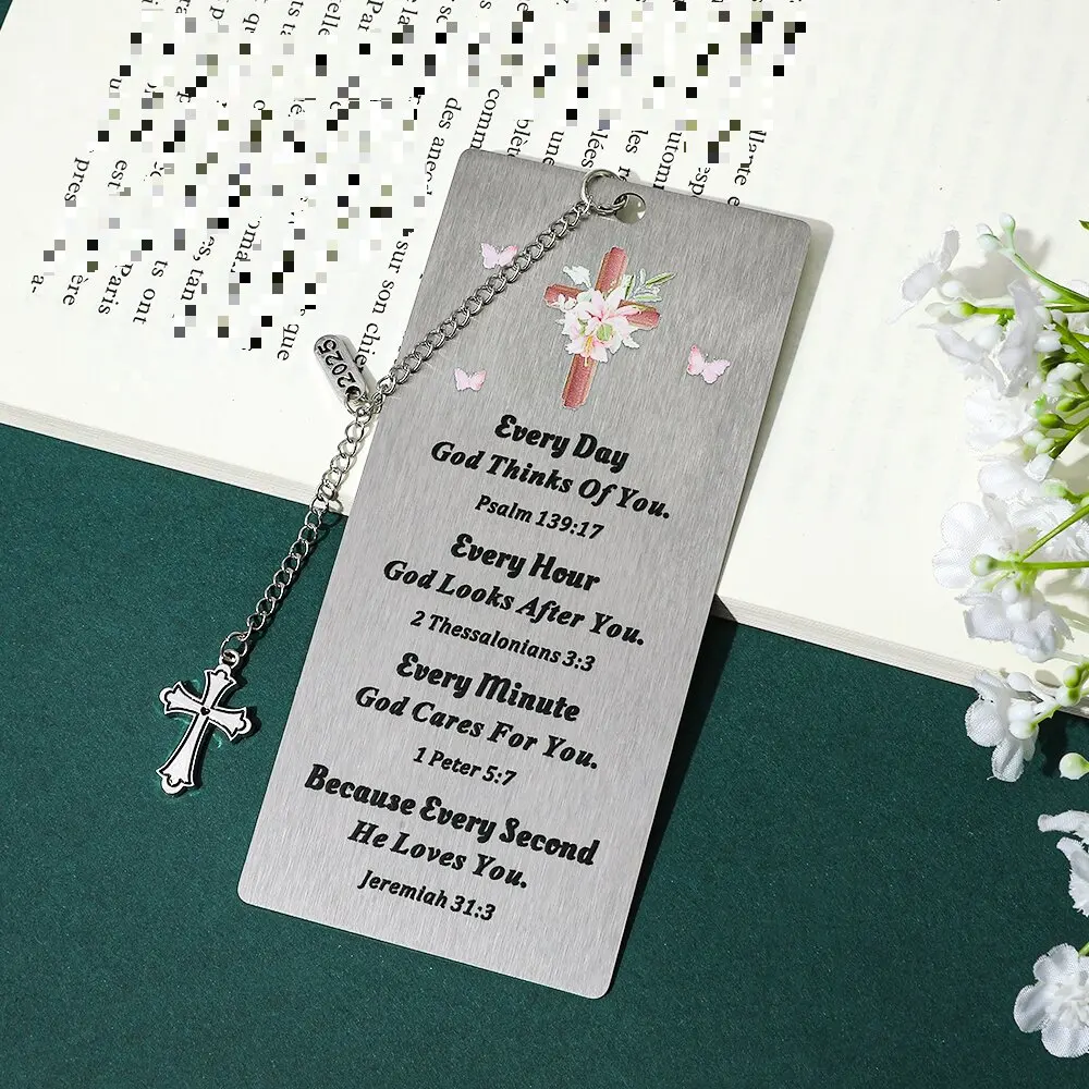 Christian Bible stainless steel bookmark, religious Easter bookmark gift | study supplies | book accessories
Christian Bible stainless steel bookmark, religious Easter bookmark gift | study supplies | book accessories