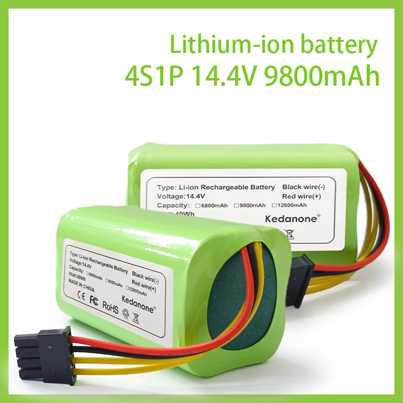 18650 14.4V 9800mAh Lithium Ion Battery,for Cecotec Conga 1390 1490 1590 Robot Cleaner Genio deluxe 370 gutrend echo 520
18650 14.4V 9800mAh Lithium Ion Battery,for Cecotec Conga 1390 1490 1590 Robot Cleaner Genio deluxe 370 gutrend echo 520