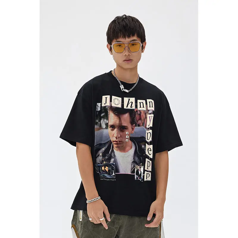 American Vintage Movie Summer Short Sleeve T-Shirt Men's and Women's Crew Neck Heavy Loose Tide Hip Hop
American Vintage Movie Summer Short Sleeve T-Shirt Men's and Women's Crew Neck Heavy Loose Tide Hip Hop