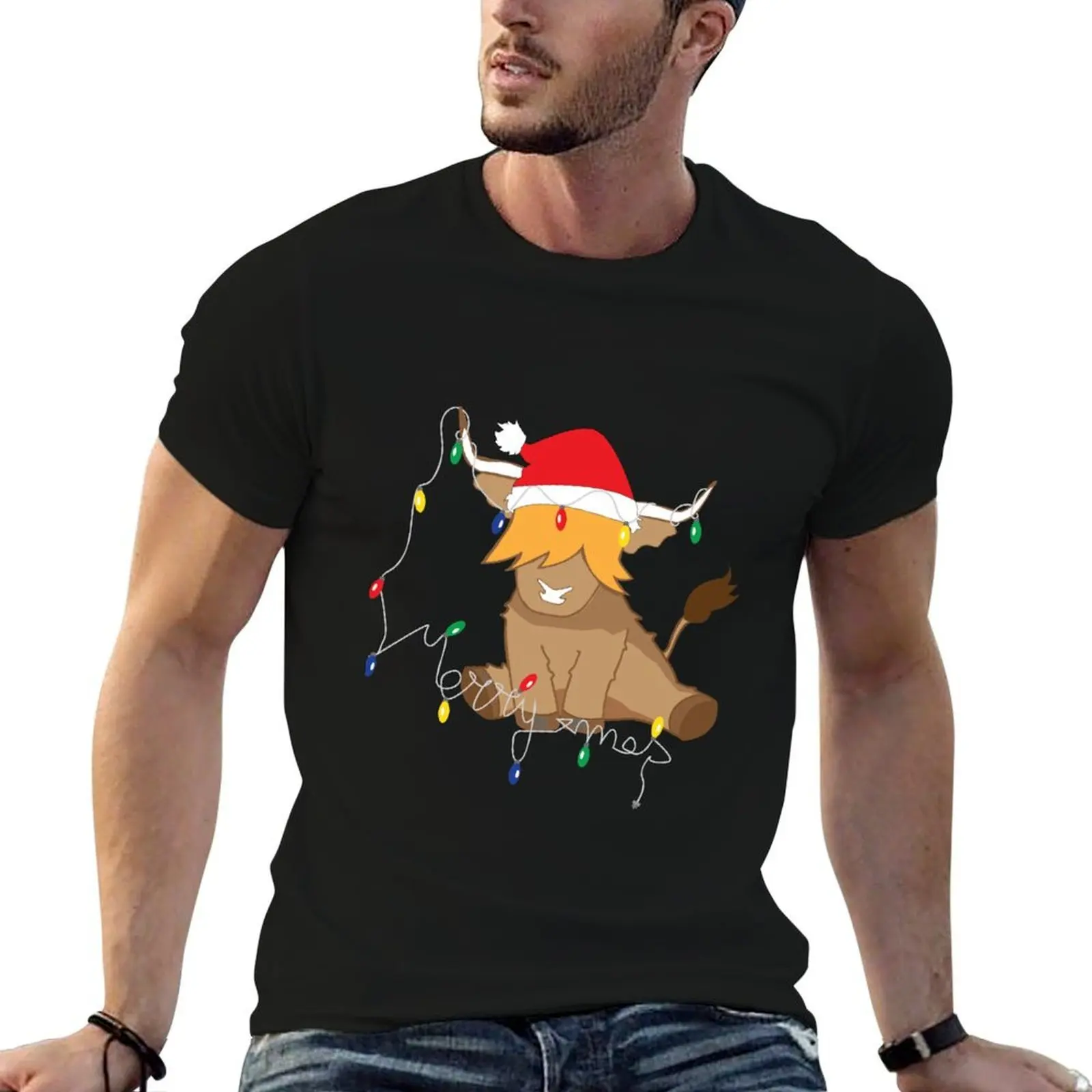 Cute highland cow christmas lights red santa hat T-Shirt man t shirt summer t shirts for man graphic vintage T-Shirt
Cute highland cow christmas lights red santa hat T-Shirt man t shirt summer t shirts for man graphic vintage T-Shirt