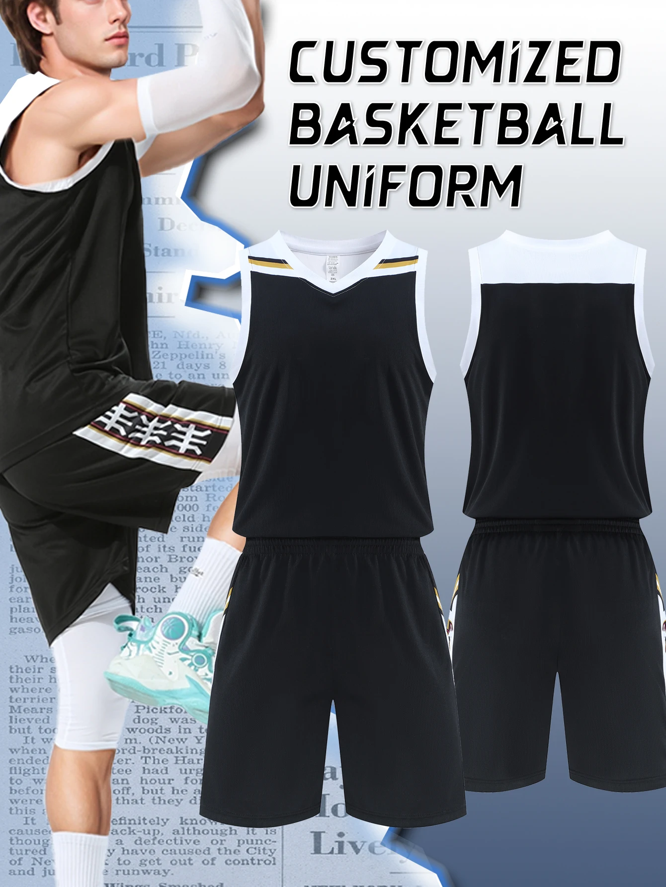 Breathable basketball jersey,Moisture-wicking fabric,Mesh panel,Ventilated basketball shorts,Quick-drying material
Breathable basketball jersey,Moisture-wicking fabric,Mesh panel,Ventilated basketball shorts,Quick-drying material