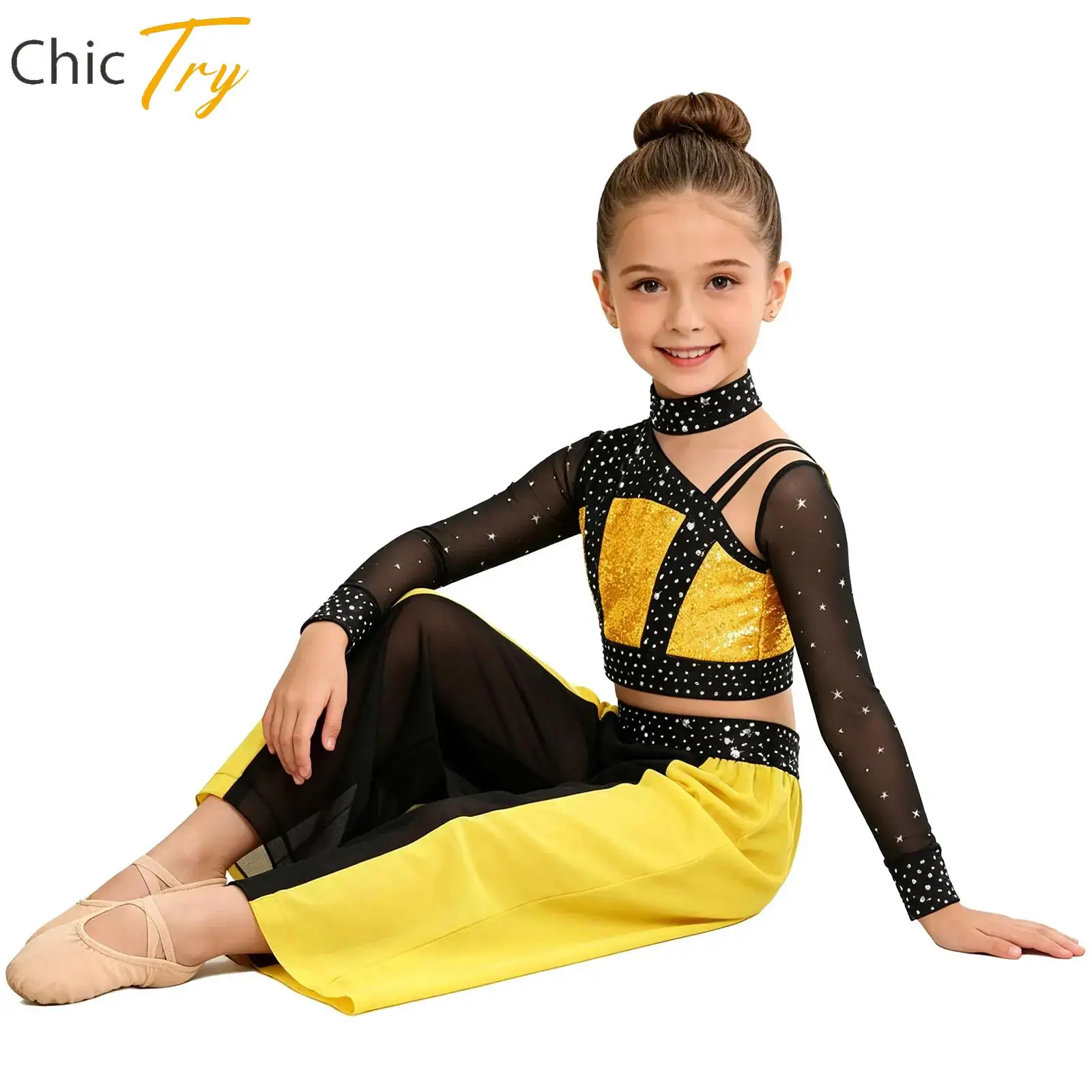 Kids Jazz Dancewear Girls Lyrical Ballet Dance Outfit Bodysuit Unitard Asymmetrical Rhinestone Crop Top And Built-in Briefs Pant
Kids Jazz Dancewear Girls Lyrical Ballet Dance Outfit Bodysuit Unitard Asymmetrical Rhinestone Crop Top And Built-in Briefs Pant