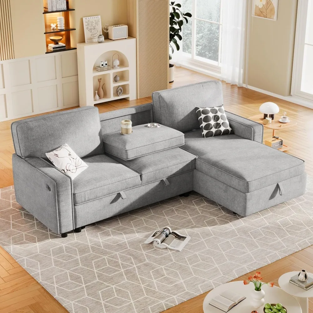 89-дюймовый раскладной диван-кровать, L-образный секционный диван с выдвижной кроватью, двусторонний шезлонг для хранения, мягкий диван-диван с выдвижной кроватью
89-дюймовый раскладной диван-кровать, L-образный секционный диван с выдвижной кроватью, двусторонний шезлонг для хранения, мягкий диван-диван с выдвижной кроватью