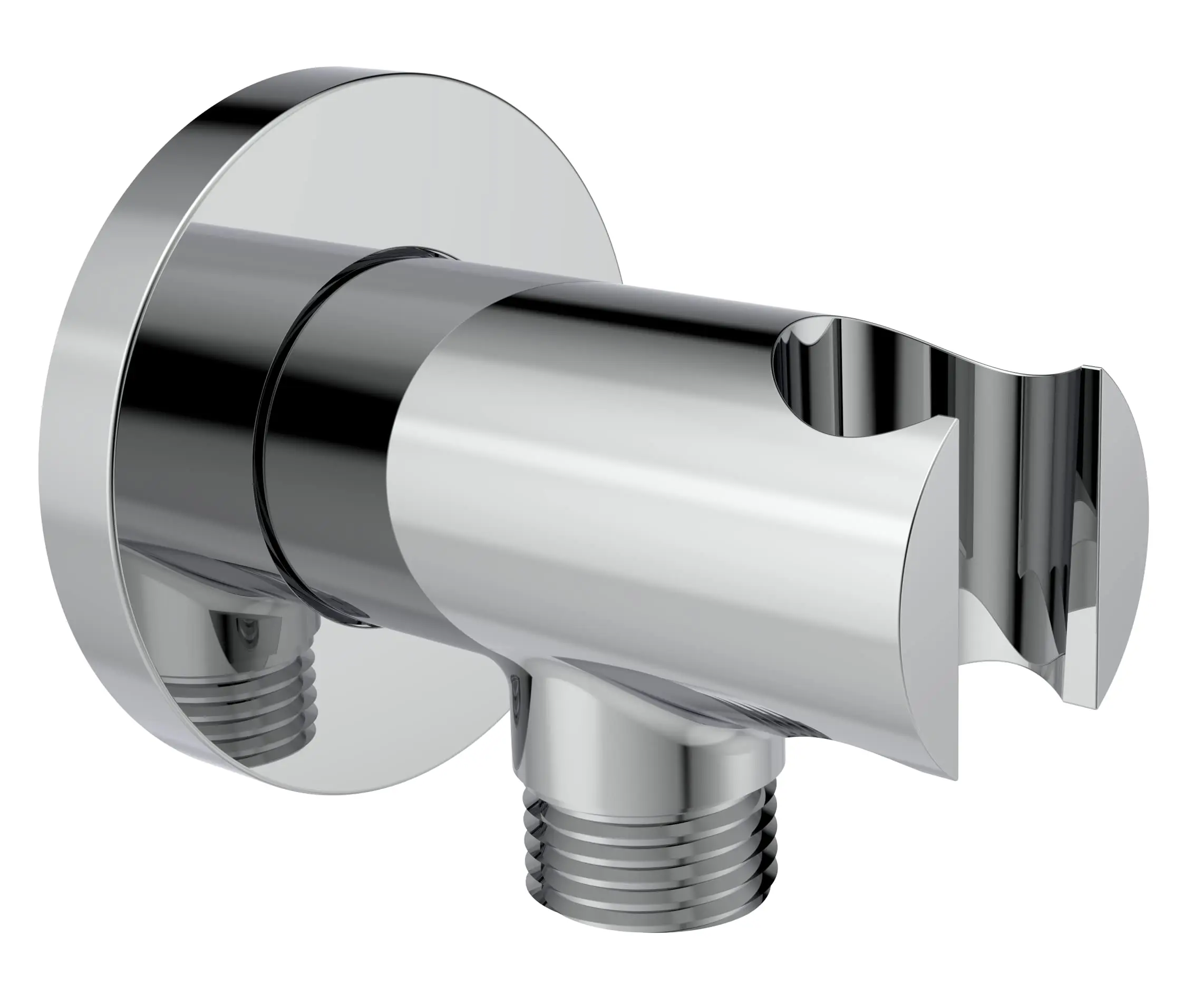 Polished Chrome Solid Brass Wall Supply Elbow With O-Ring Flange, 1/2 NPT Female Inlet And G1/2 Outlet, Integrated Handshower
Polished Chrome Solid Brass Wall Supply Elbow With O-Ring Flange, 1/2 NPT Female Inlet And G1/2 Outlet, Integrated Handshower