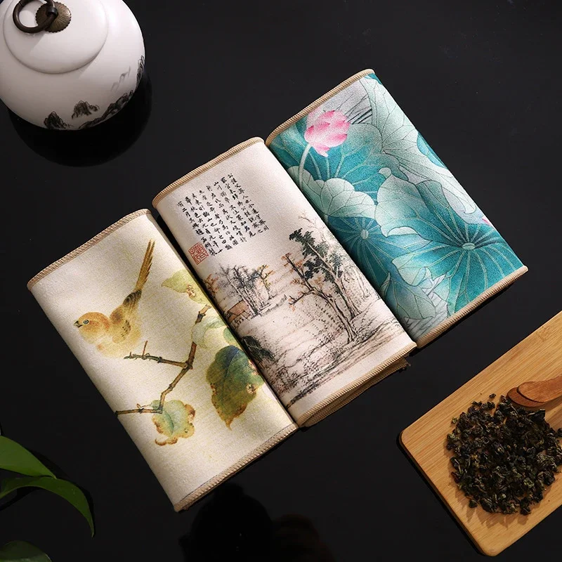 Painted Tea Towel, Thickened Absorbent Large-sized Suede, Chinese Tea Cloth Cup Pad, High-end Tea Set Cleaning Cloth
Painted Tea Towel, Thickened Absorbent Large-sized Suede, Chinese Tea Cloth Cup Pad, High-end Tea Set Cleaning Cloth