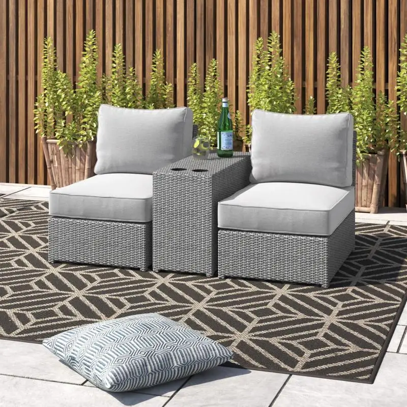 All-Weather 2-Person Wicker Conversation Set with Cushions – No Assembly Needed for Easy Setup
All-Weather 2-Person Wicker Conversation Set with Cushions – No Assembly Needed for Easy Setup