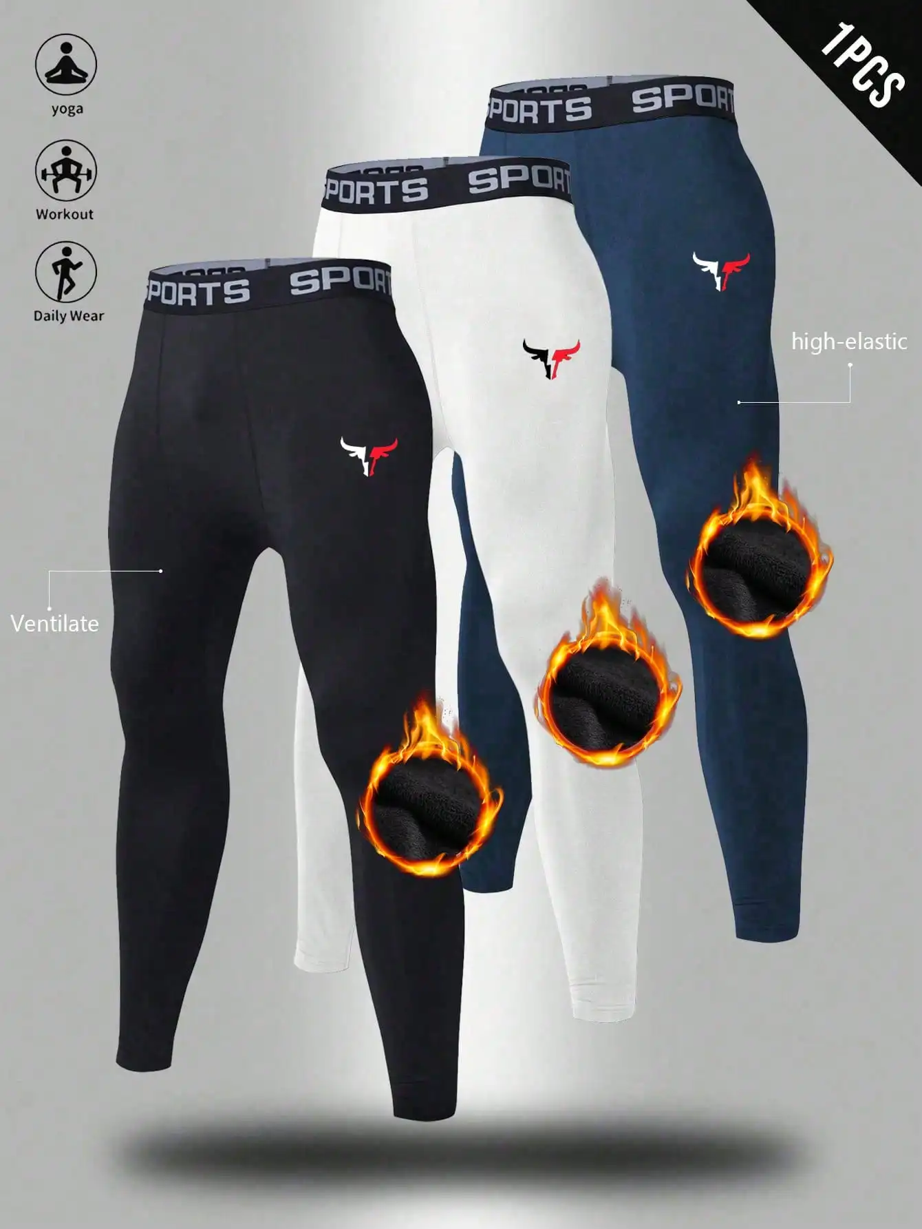 Мужские компрессионные брюки с термоизоляцией и графическим логотипом, высокоэластичные и дышащие, для йоги, тренировок и повседневной носки
Мужские компрессионные брюки с термоизоляцией и графическим логотипом, высокоэластичные и дышащие, для йоги, тренировок и повседневной носки