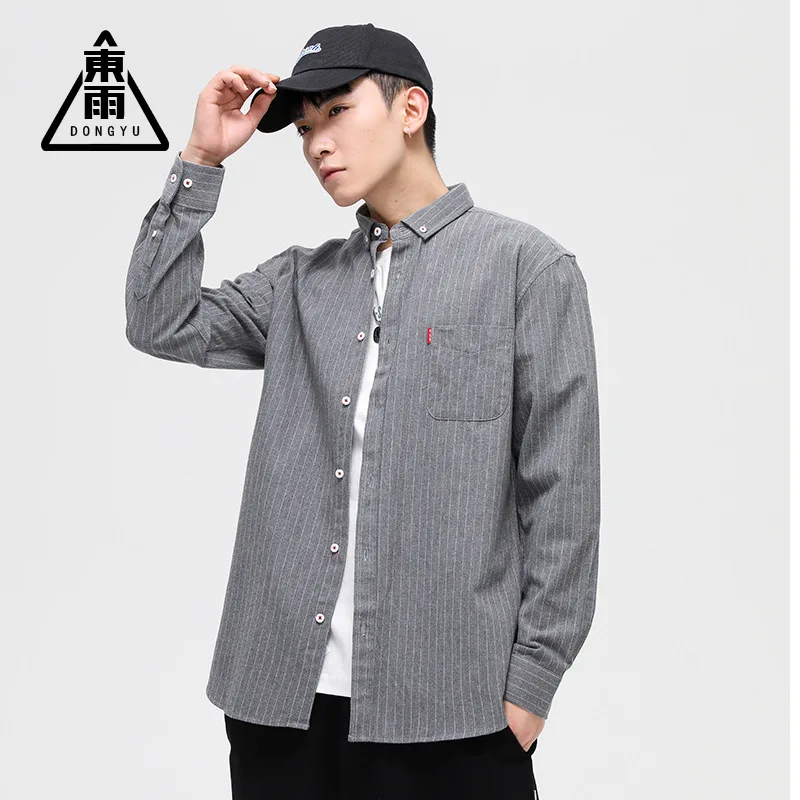 2023 New Stripe Shirts Loog Sleeve Shirt Men Slim Fashion Casual Men Single Pocket Men's Shirts Streetwear Homme Tops Clothing
2023 New Stripe Shirts Loog Sleeve Shirt Men Slim Fashion Casual Men Single Pocket Men's Shirts Streetwear Homme Tops Clothing