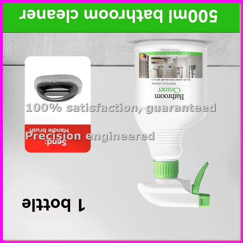 Чистящее средство для ванной комнаты, плитки, стекла, удаления стойких загрязнений, для туалета и душевой - A50M, 500 мл
Чистящее средство для ванной комнаты, плитки, стекла, удаления стойких загрязнений, для туалета и душевой - A50M, 500 мл