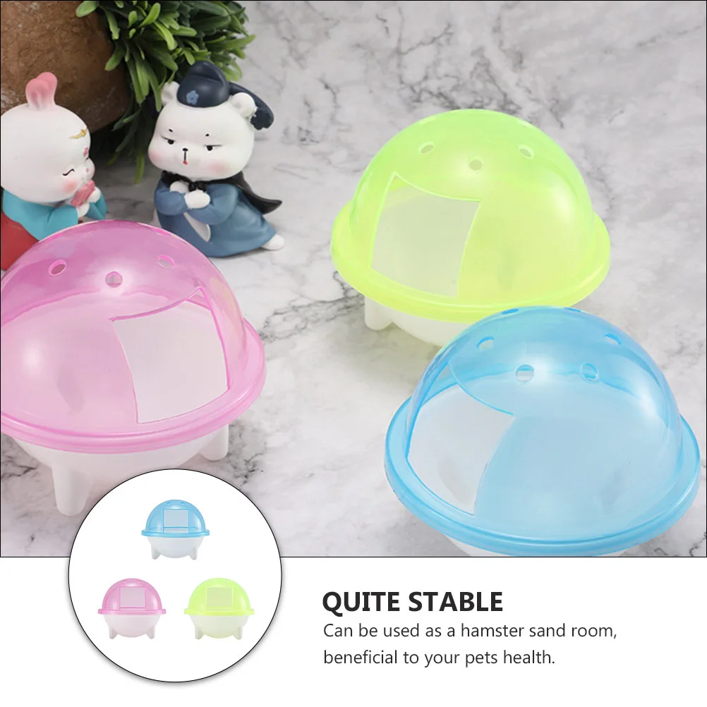 3 pcs Transparent Small Pet Hamster Sand Bath Room House Simple Style Anti-Skid Bottom Detachable Design Space Capsule Shape Pet
3 pcs Transparent Small Pet Hamster Sand Bath Room House Simple Style Anti-Skid Bottom Detachable Design Space Capsule Shape Pet