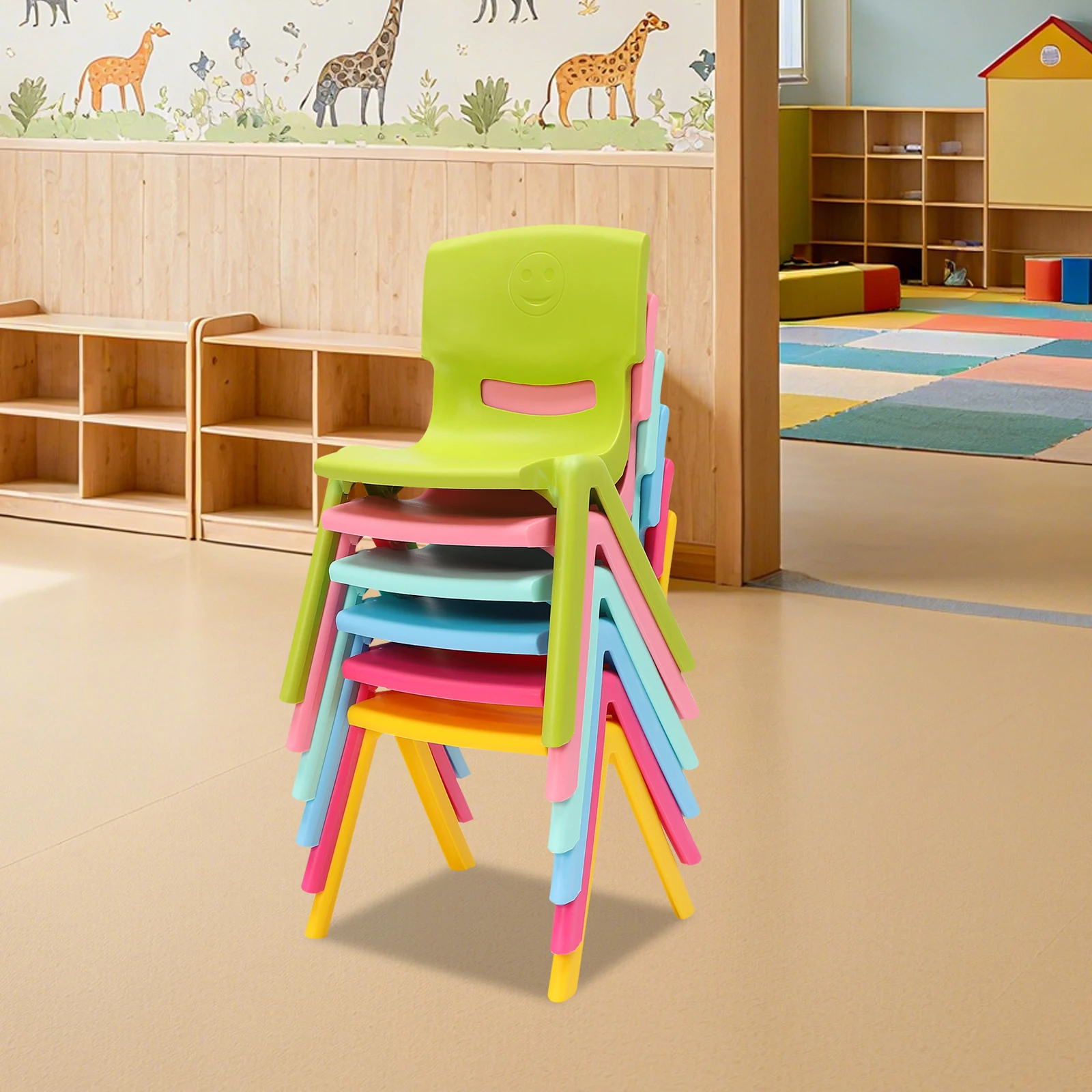 Набор из 6 штабелируемых школьных стульев, пластиковые детские стулья, разноцветная мебель для класса, спинка 11 дюймов, для дома, детского сада
Набор из 6 штабелируемых школьных стульев, пластиковые детские стулья, разноцветная мебель для класса, спинка 11 дюймов, для дома, детского сада