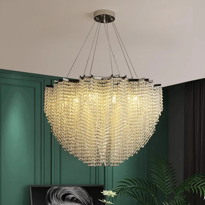 Modern Crystal Chandelier For Staircase Luxury Home Decoration Chrome Led Cristal Lamp Large Living Room Design Crystal Lamp
Modern Crystal Chandelier For Staircase Luxury Home Decoration Chrome Led Cristal Lamp Large Living Room Design Crystal Lamp