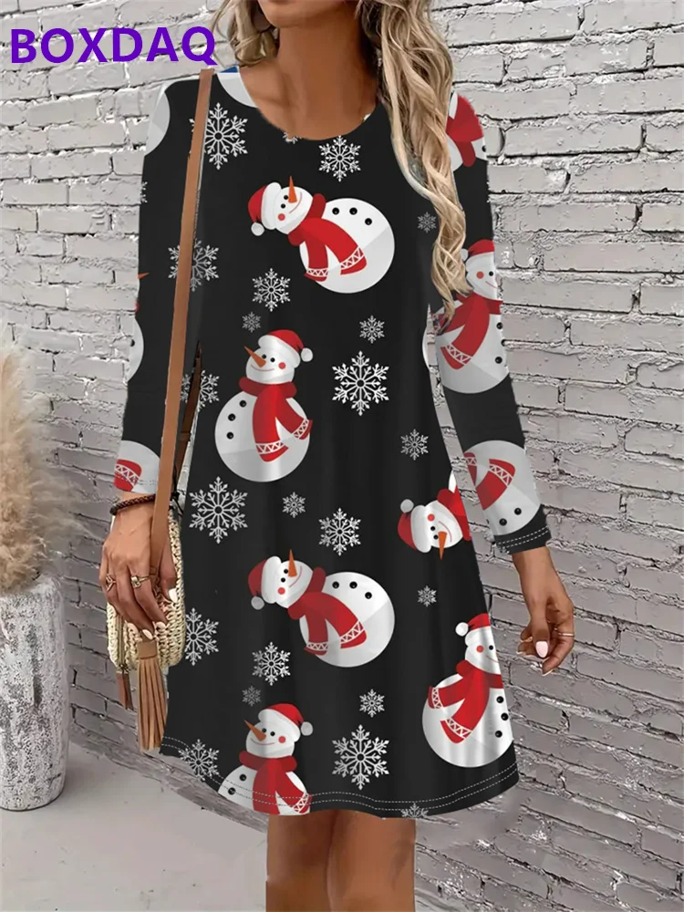 Женское платье с длинным рукавом, рождественская тема, снеговик, 3D принт, круглый вырез, осень 2022, модная повседневная женская одежда в стиле Харадзюку, праздничная одежда Y2k
Женское платье с длинным рукавом, рождественская тема, снеговик, 3D принт, круглый вырез, осень 2022, модная повседневная женская одежда в стиле Харадзюку, праздничная одежда Y2k
