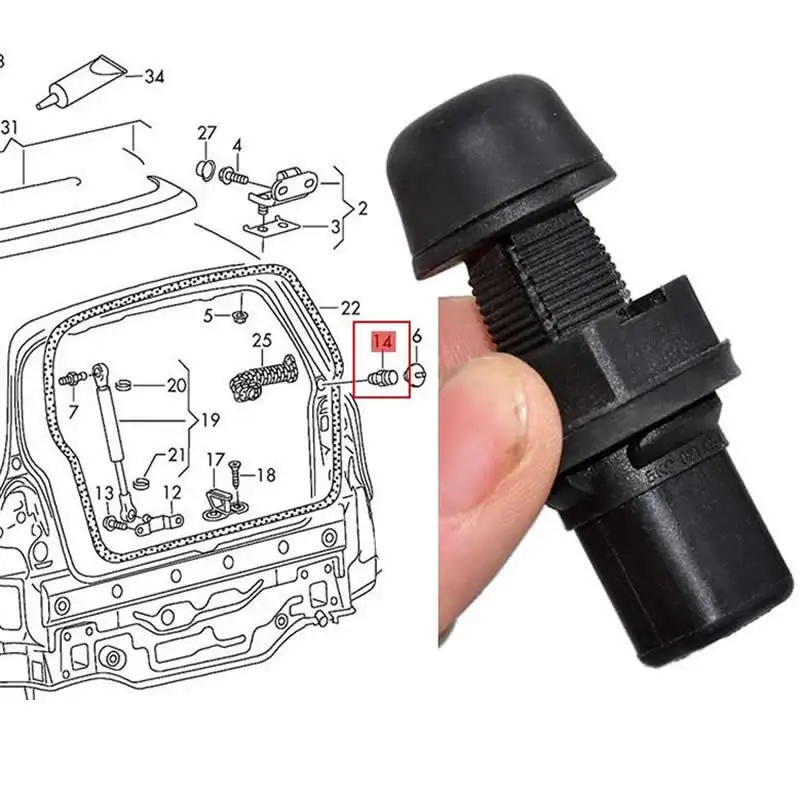 2pcs Car Rear Boot Tailgate Cushion Rubber Stop Trunk Lids Adjustable Buffer Block For VW Golf MK6 MK7 Scirocco 09-14 6Q6827499C
2pcs Car Rear Boot Tailgate Cushion Rubber Stop Trunk Lids Adjustable Buffer Block For VW Golf MK6 MK7 Scirocco 09-14 6Q6827499C