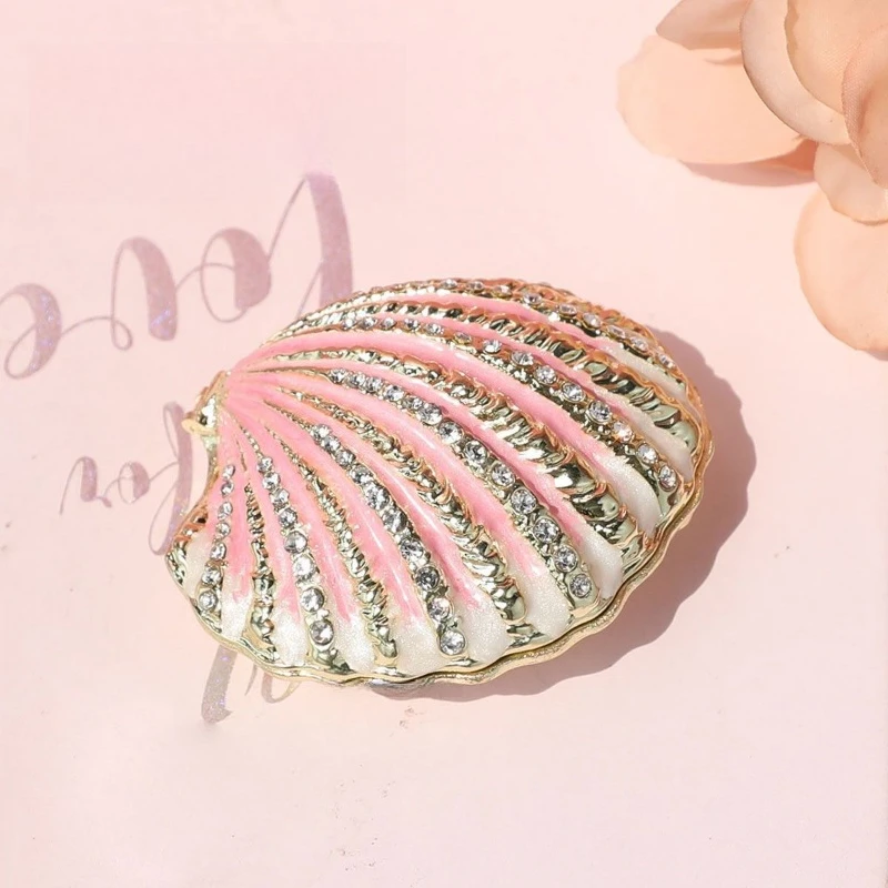Shell Shape Ring Storage Box Metal Earrings Packaging Case Mini Woman Necklace Storage Boxes Aesthetic Jewelry Decoration Cases
Shell Shape Ring Storage Box Metal Earrings Packaging Case Mini Woman Necklace Storage Boxes Aesthetic Jewelry Decoration Cases