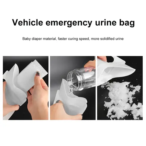 4pcs Car Toilet Urine Bag 700ml Disposable Travel Pee Bags Unisex -proof for Men Women Kids for Travel Traffic Jam Camping