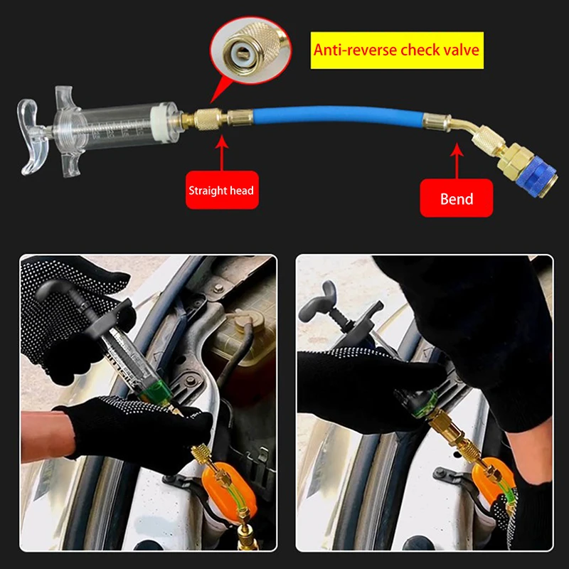 Car A/C Oil/Dye Injector 30Ml 1Oz With Low Side Quick Coupler Adapter 1/4 Air Conditioning Automotive Oiler Injection Syringe
Car A/C Oil/Dye Injector 30Ml 1Oz With Low Side Quick Coupler Adapter 1/4 Air Conditioning Automotive Oiler Injection Syringe