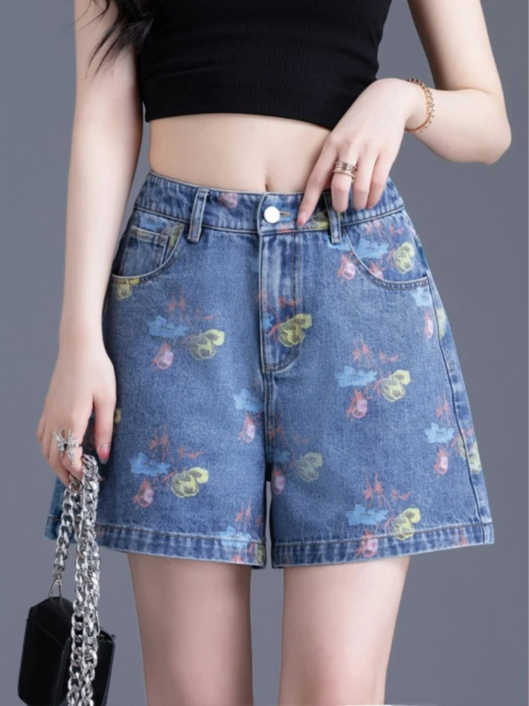 Artistic Print Denim Shorts For Women High Waist A Line Wide Leg Hot Pants With Unique Design 2026 Summer New Arrival
Artistic Print Denim Shorts For Women High Waist A Line Wide Leg Hot Pants With Unique Design 2026 Summer New Arrival