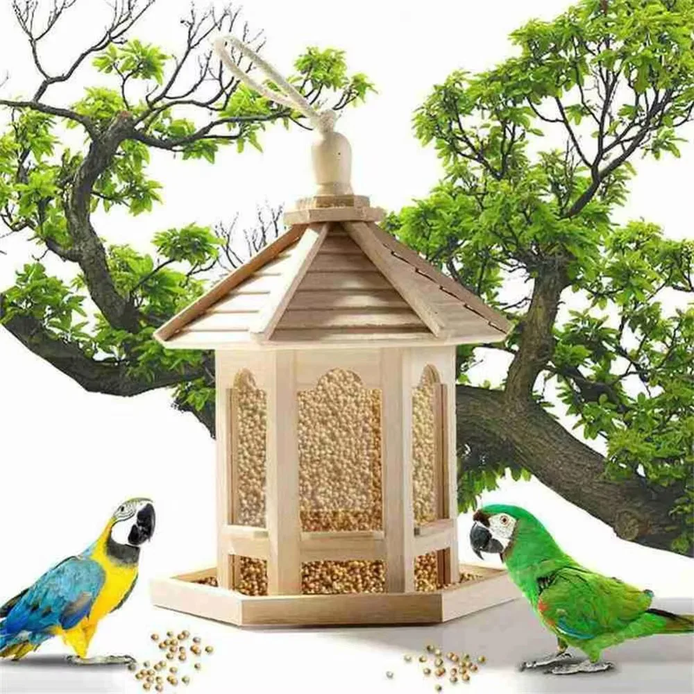 Creative House Shape Bird Feeder House Hanging Wooden Pet Feeder Box Bird Food Dispenser Outdoor
Creative House Shape Bird Feeder House Hanging Wooden Pet Feeder Box Bird Food Dispenser Outdoor