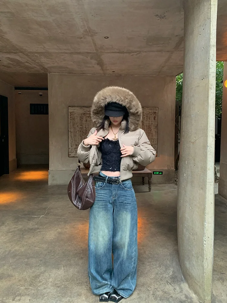 Женские джинсы Waed Fce с широкими штанинами, винтажные, свободного кроя, повседневные брюки из хлопкового денима для зимнего сезона
Женские джинсы Waed Fce с широкими штанинами, винтажные, свободного кроя, повседневные брюки из хлопкового денима для зимнего сезона