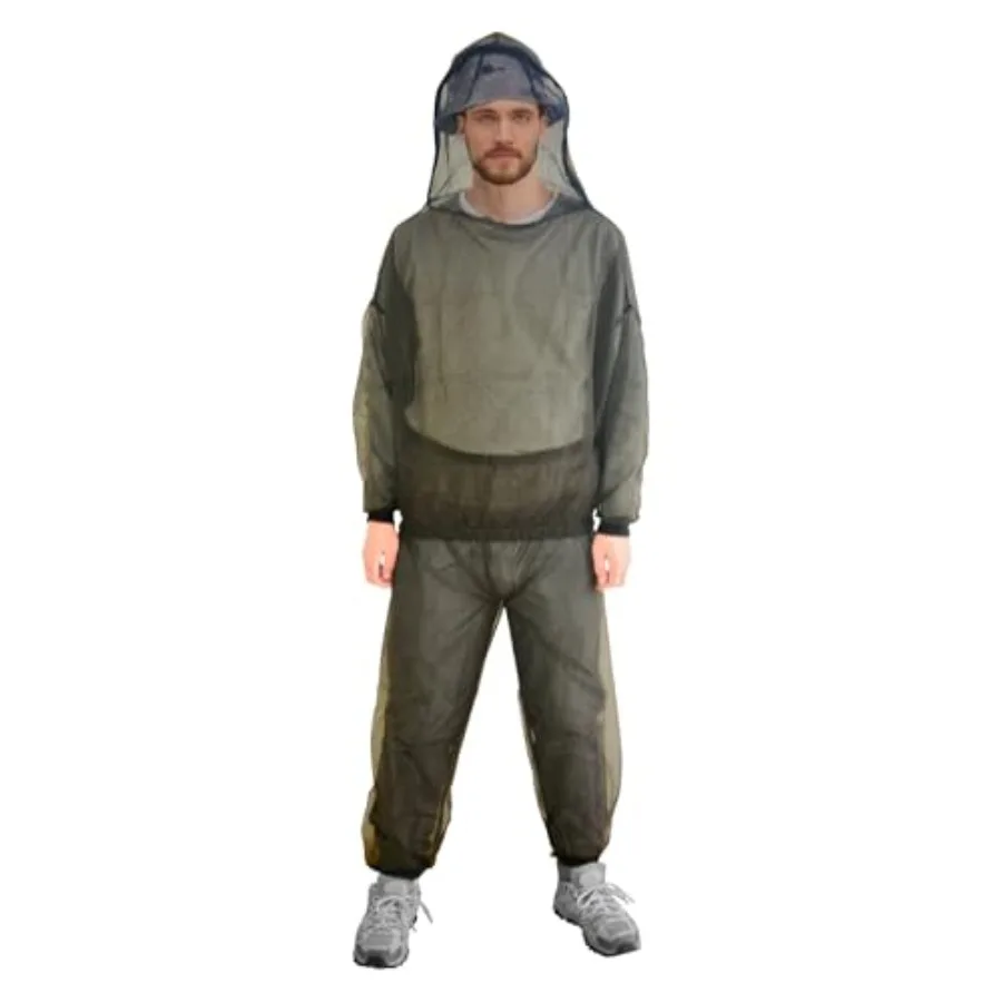 Mosquito Suit Bug Net Pants and Jacket with Hood Full Body Bug Suit for Gardening and Outdoor Protection from Bugs Flies Gnats
Mosquito Suit Bug Net Pants and Jacket with Hood Full Body Bug Suit for Gardening and Outdoor Protection from Bugs Flies Gnats