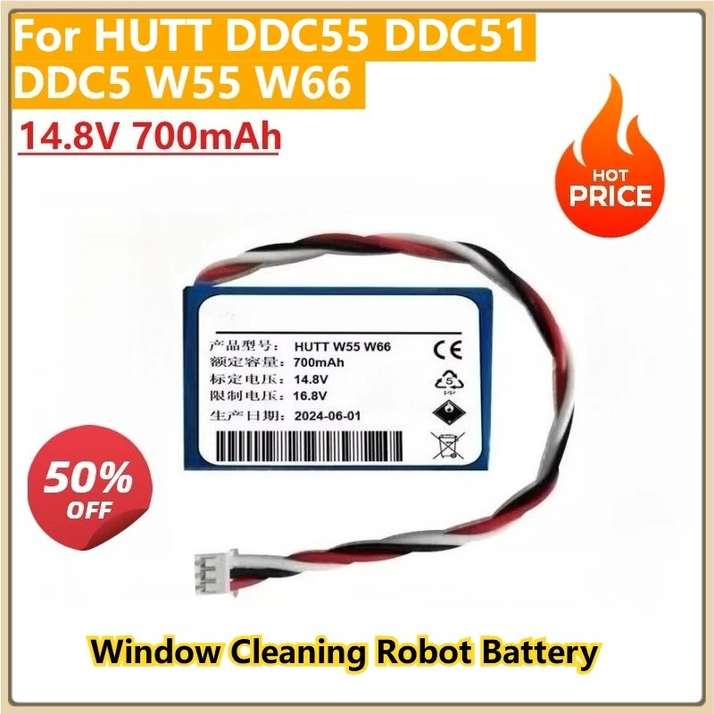 New Replacement 14.8V 700mAh Window Cleaning Robot Battery for HUTT DDC55 DDC51 DDC5 W55 W66
New Replacement 14.8V 700mAh Window Cleaning Robot Battery for HUTT DDC55 DDC51 DDC5 W55 W66