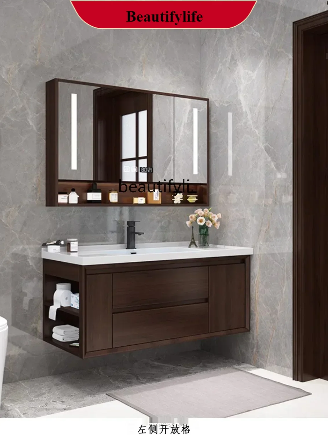 F185 Ceramic Integrated Bathroom Cabinet Combination Bathroom Stone Plate Washbasin Washstand Oak Wall Cupboard
F185 Ceramic Integrated Bathroom Cabinet Combination Bathroom Stone Plate Washbasin Washstand Oak Wall Cupboard