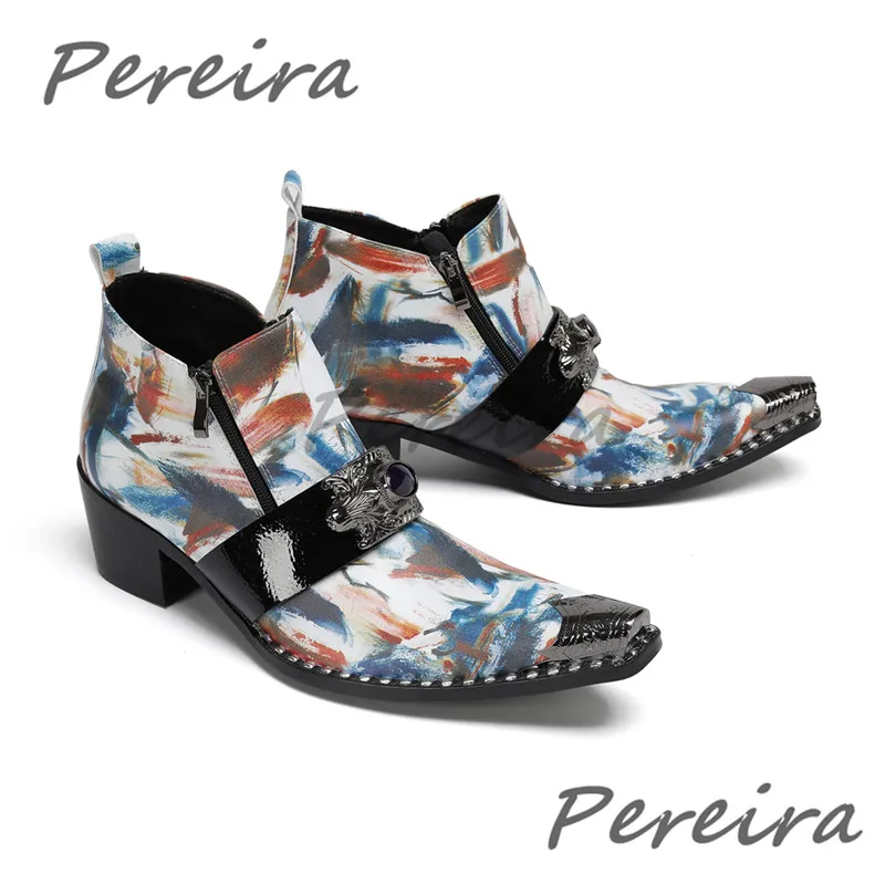 Multi Style Men's Short Boots British Metal Pointed Toe Side Zipper Chelsea Boots Fashion Designer Handmade Men Dress Shoes
Multi Style Men's Short Boots British Metal Pointed Toe Side Zipper Chelsea Boots Fashion Designer Handmade Men Dress Shoes