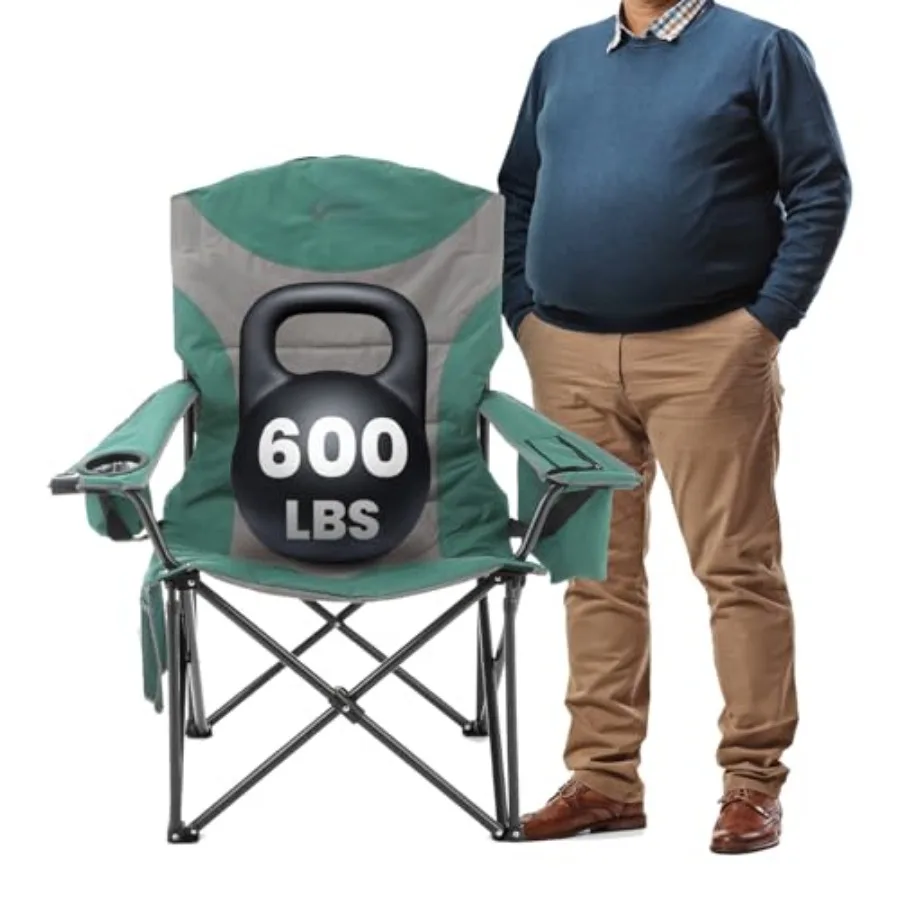 Oversized XXL Portable Folding Camp Chair w/Glass and Cup Holders, Armrest Cooler, Heavy Duty Carry Bag, 600 lbs Weight Capacit
Oversized XXL Portable Folding Camp Chair w/Glass and Cup Holders, Armrest Cooler, Heavy Duty Carry Bag, 600 lbs Weight Capacit