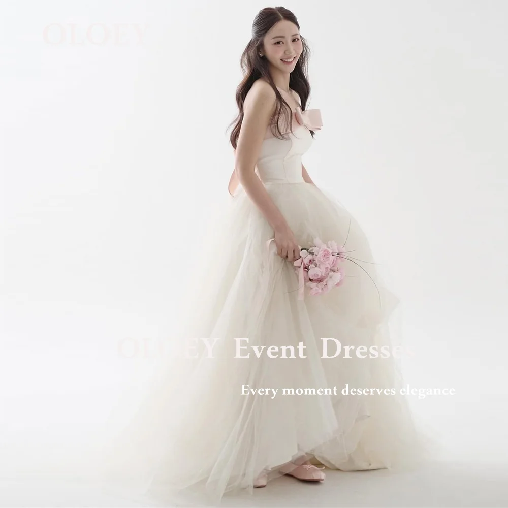 OLOEY 2025 Elegant A Line Wedding Dresses Korea Photo Shoot Strapless Floor Length Bridal Gowns Pleats Bow Sleeveless Customized
OLOEY 2025 Elegant A Line Wedding Dresses Korea Photo Shoot Strapless Floor Length Bridal Gowns Pleats Bow Sleeveless Customized