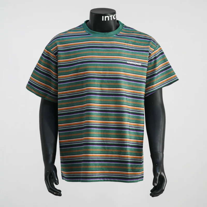 Suede contrasting striped short sleeved T-shirt for men's fashion trend round neck loose casual artistic ins versatile top
Suede contrasting striped short sleeved T-shirt for men's fashion trend round neck loose casual artistic ins versatile top