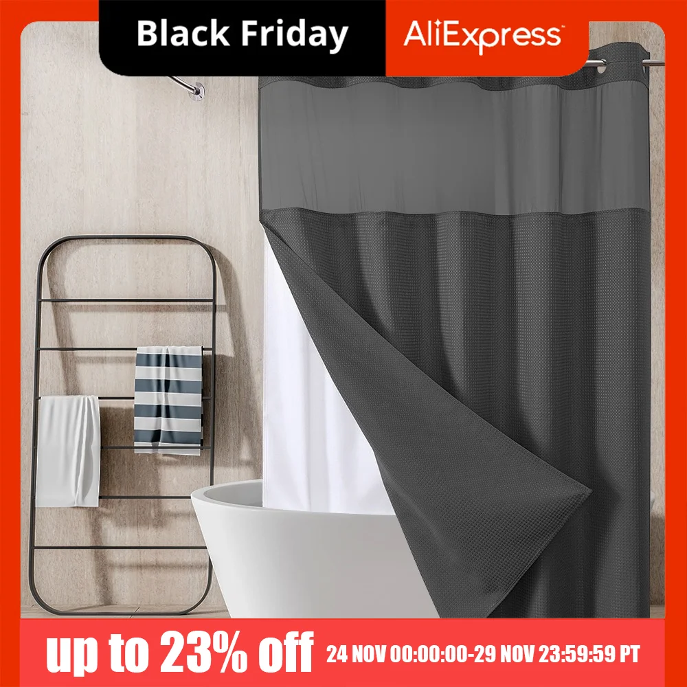 Double Layer Waffle Pattern Shower Curtain Mold-resistant Magnet Weights Bathroom Curtain Waterproof Washable Partition Curtain
Double Layer Waffle Pattern Shower Curtain Mold-resistant Magnet Weights Bathroom Curtain Waterproof Washable Partition Curtain