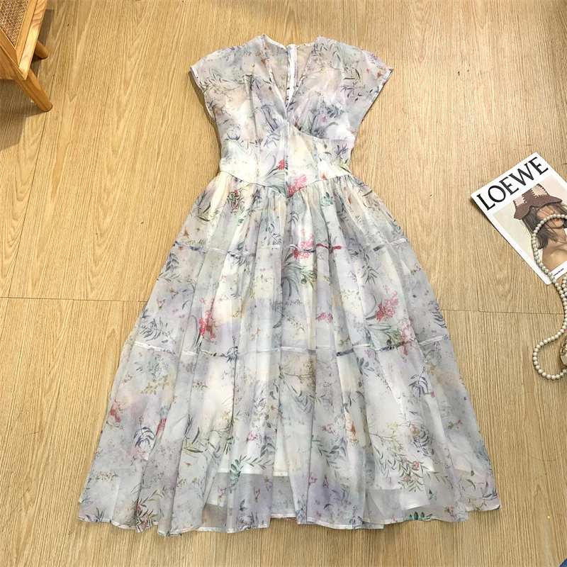 2026 Deep V Collar Cap Sleeves Bohemian Long Dress Florals Print Empire Dresses For Womens 51803
2026 Deep V Collar Cap Sleeves Bohemian Long Dress Florals Print Empire Dresses For Womens 51803