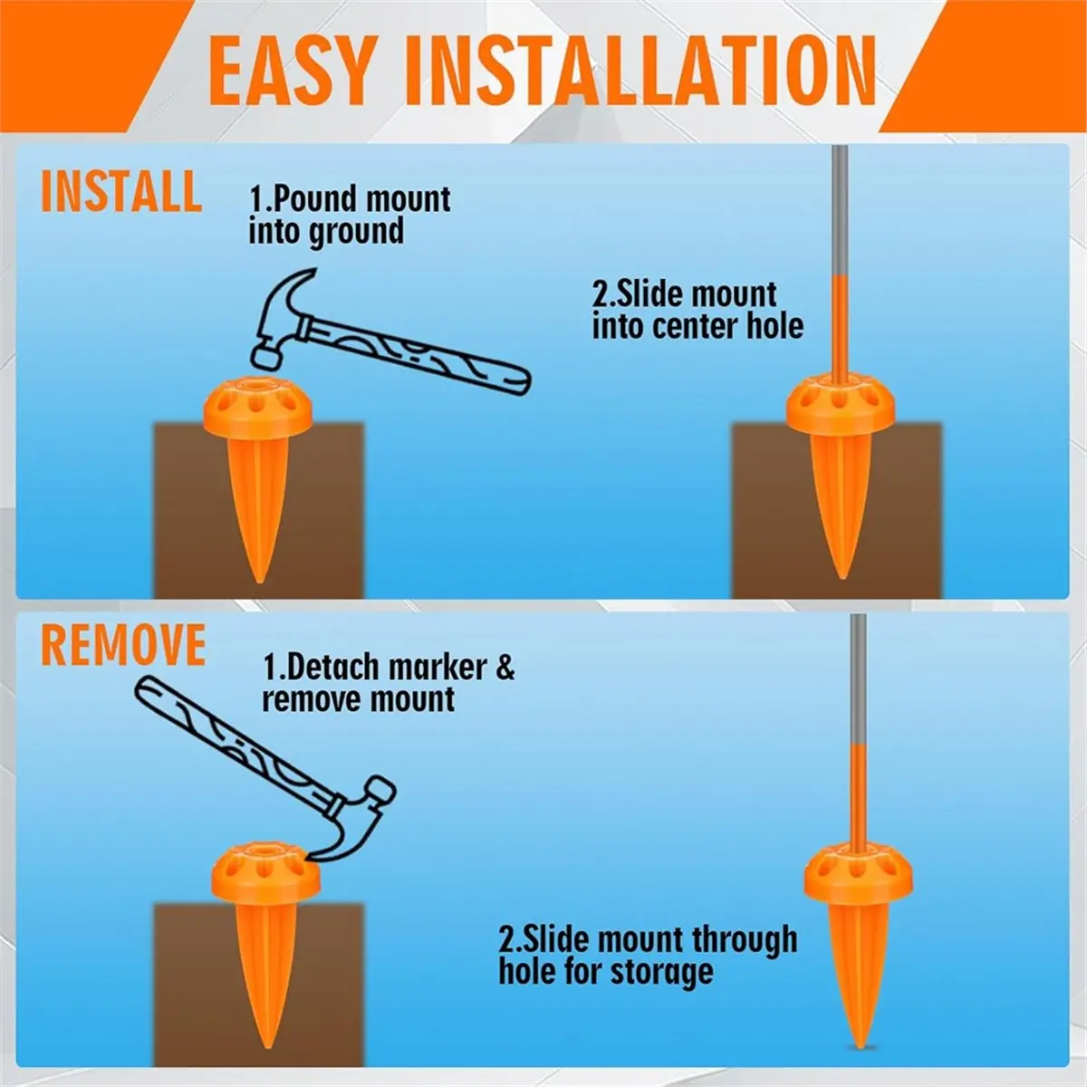 Набор из 12 маркеров для подъездной дороги, пластиковые колья с шипами 2x2 дюйма, снежные колья для отскоков для линий собственности, парковочные лоты
Набор из 12 маркеров для подъездной дороги, пластиковые колья с шипами 2x2 дюйма, снежные колья для отскоков для линий собственности, парковочные лоты