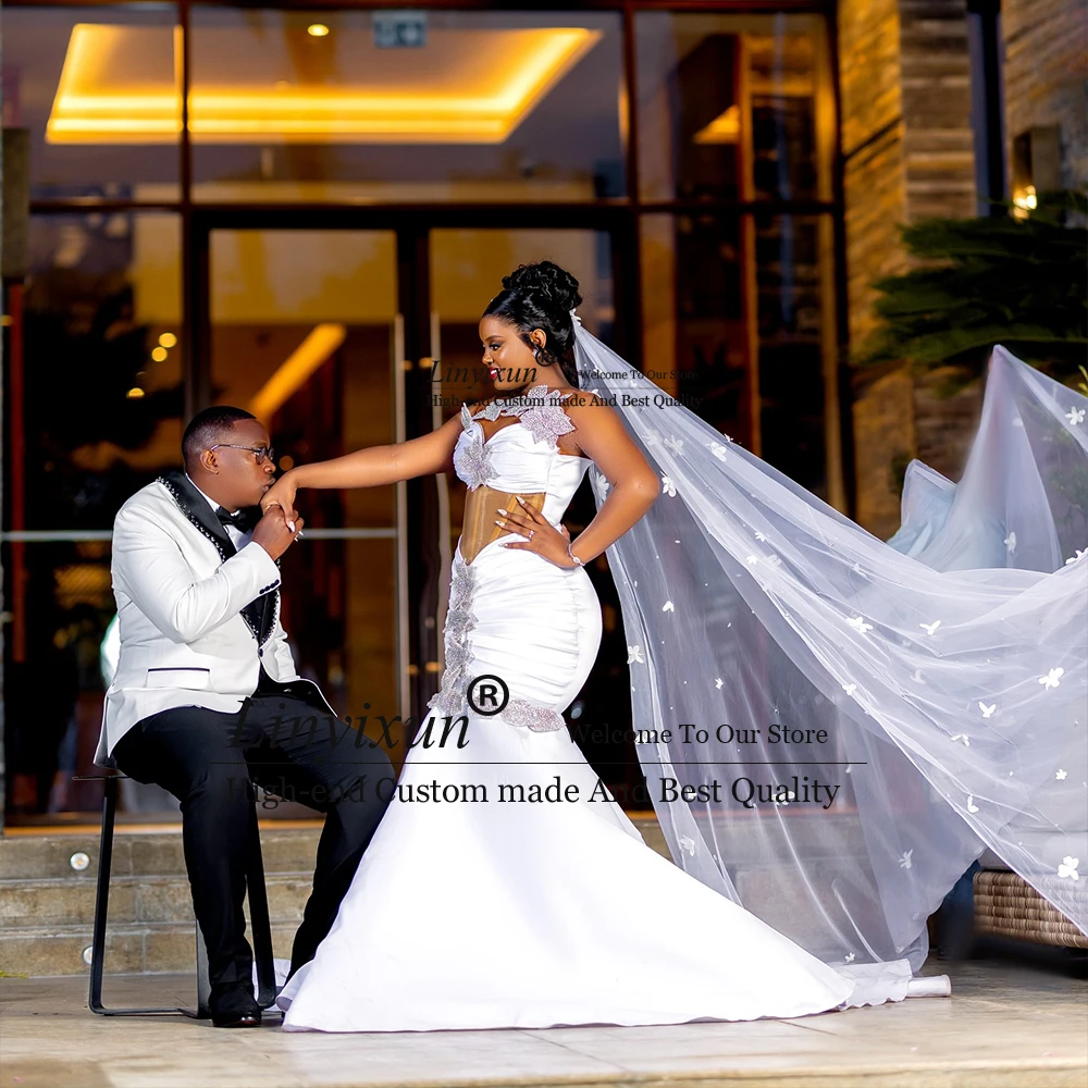 Elegant 3D Ornaments Wedding Dresses Sleeveless Crystal Mermaid Bridal Gowns for Bride Woman Dress Customized robe de mariée
Elegant 3D Ornaments Wedding Dresses Sleeveless Crystal Mermaid Bridal Gowns for Bride Woman Dress Customized robe de mariée