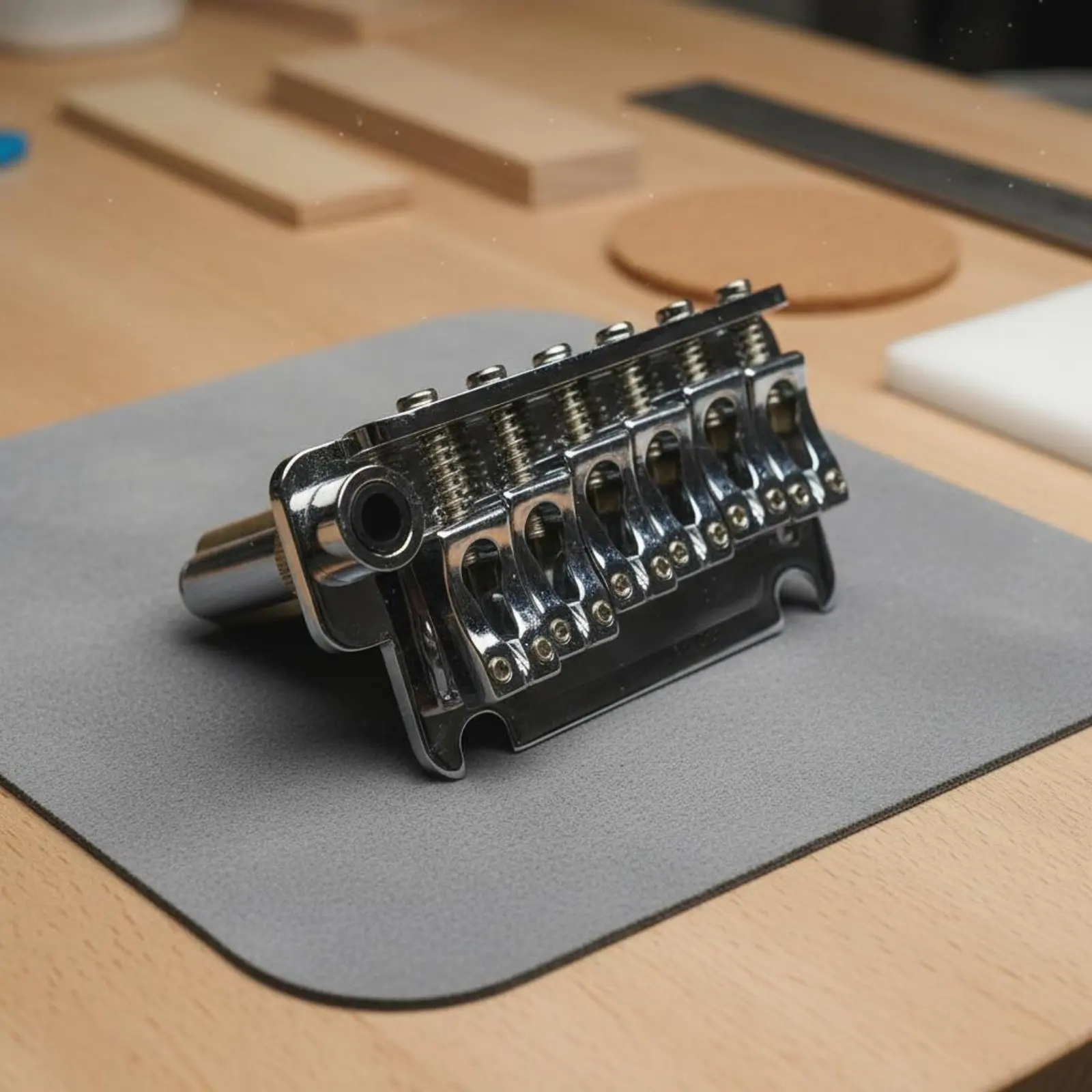 Single Tremolo Bridge Solid Brass Base Chrome Guitar Tremolo Guitar Bridge Saddle Fine Tuning Stability Music Gear
Single Tremolo Bridge Solid Brass Base Chrome Guitar Tremolo Guitar Bridge Saddle Fine Tuning Stability Music Gear