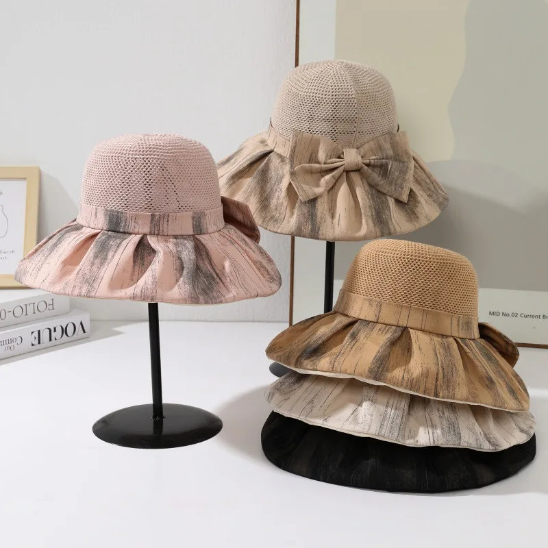 Custom Knitted Fisherman Hat Women, Korean Style, Summer, Wide Brim, Bowknot, Outdoor Travel, Foldable Ha
Custom Knitted Fisherman Hat Women, Korean Style, Summer, Wide Brim, Bowknot, Outdoor Travel, Foldable Ha