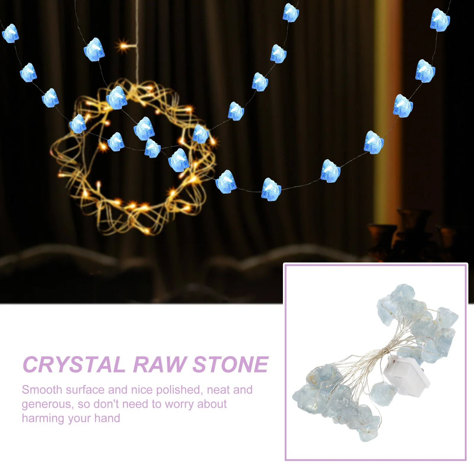 Crystal String Lights Natural Stone Lamp Pendant Decorative Fairy Lights For Bedroom Home Party Outdoor Indoor Hanging Light
Crystal String Lights Natural Stone Lamp Pendant Decorative Fairy Lights For Bedroom Home Party Outdoor Indoor Hanging Light