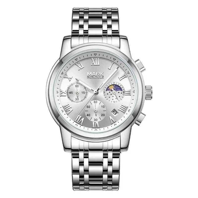 Mark Fairwhale Casual Men Quartz Watch Date Luminous Waterproof Moon Phase Sport Watch for Men reloj hombre
Mark Fairwhale Casual Men Quartz Watch Date Luminous Waterproof Moon Phase Sport Watch for Men reloj hombre