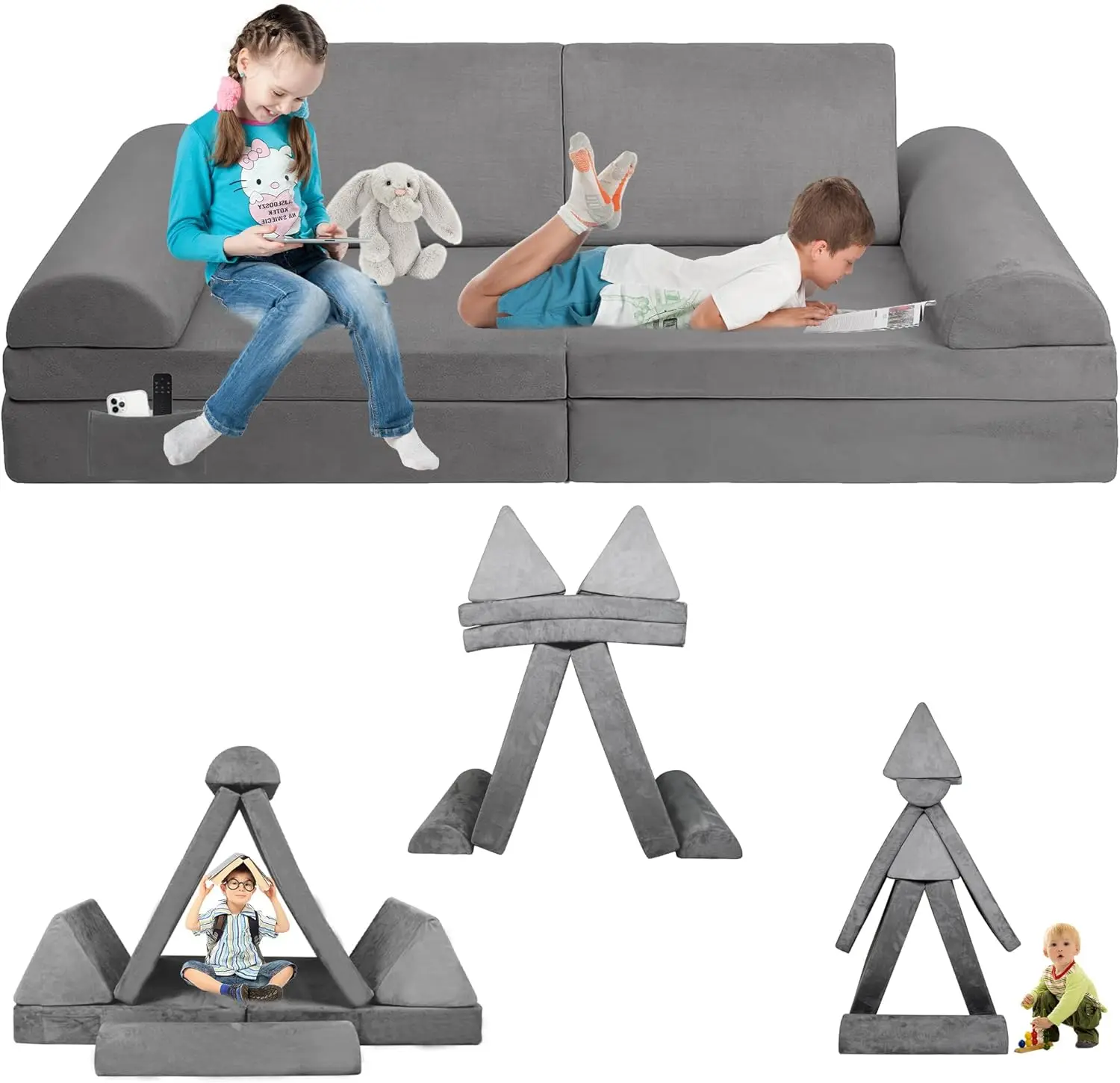 Modular Kids Sofa,Couch for Toddler and Baby Playroom/Bedroom,Perfect Toddler & Baby Couch for Play & Lounging,Ideal for Boys
Modular Kids Sofa,Couch for Toddler and Baby Playroom/Bedroom,Perfect Toddler & Baby Couch for Play & Lounging,Ideal for Boys