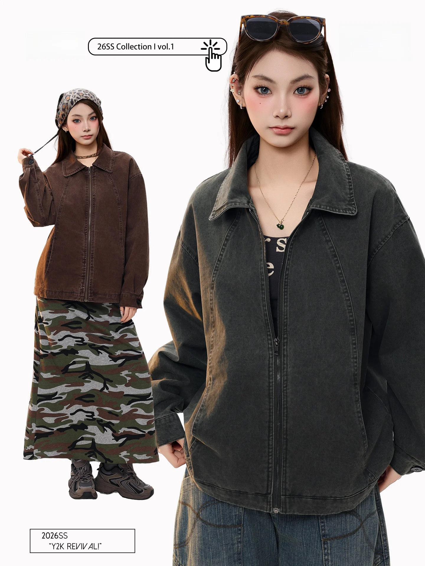 PBB American Retro Washed Denim Jacket Unisex Loose Casual Spring 2026 Jacket Women's Fashion Workwear Style Cotton Long Slee...
PBB American Retro Washed Denim Jacket Unisex Loose Casual Spring 2026 Jacket Women's Fashion Workwear Style Cotton Long Slee...