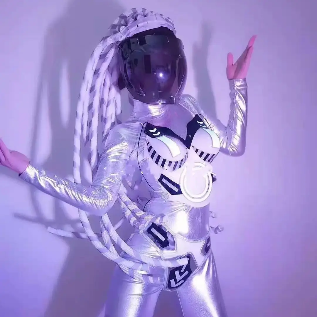 Ladies LED Leotard Cool Modern Space Concept Suit for Dancing or Stage Performance woman costume
Ladies LED Leotard Cool Modern Space Concept Suit for Dancing or Stage Performance woman costume